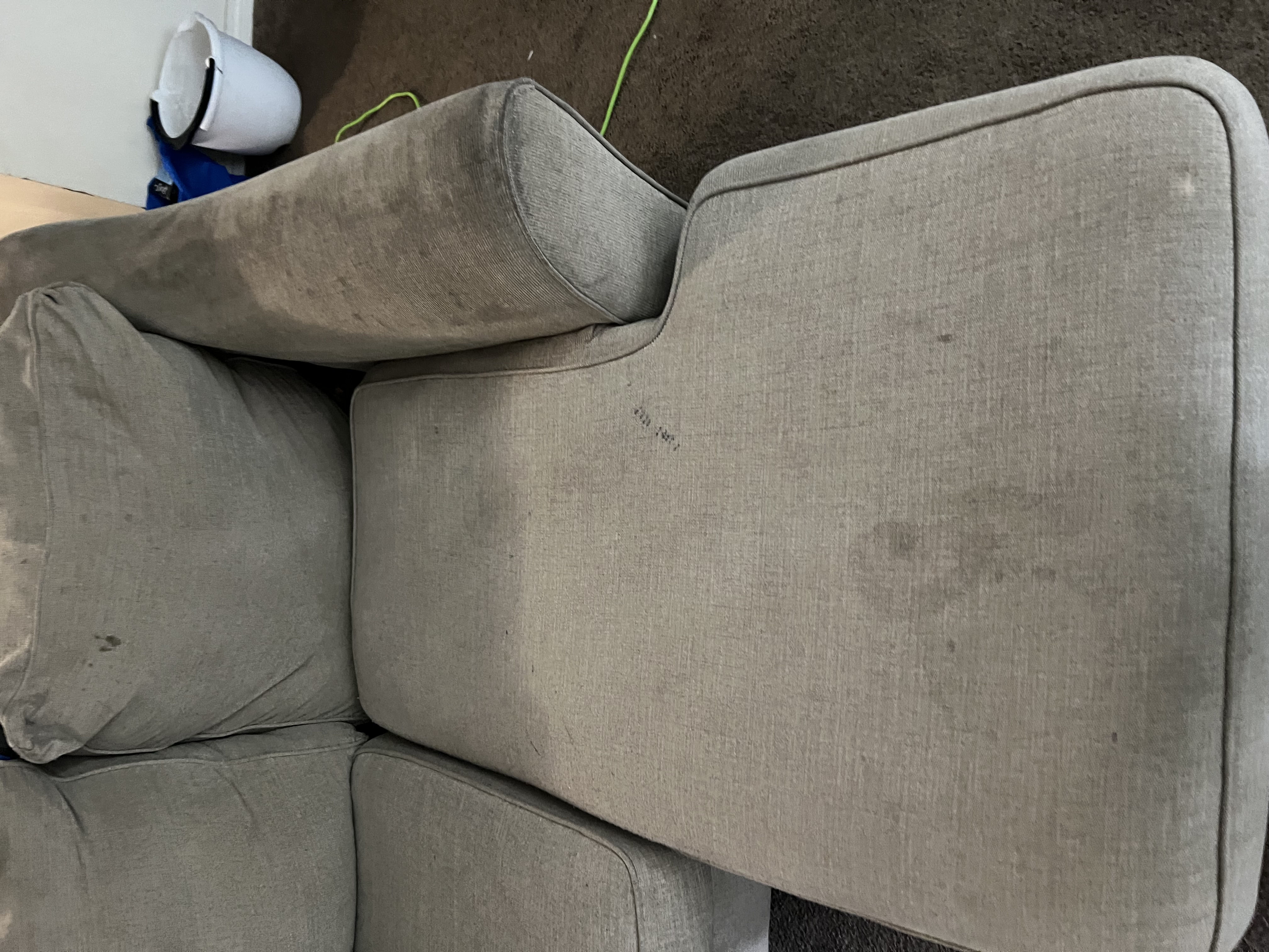 Sofa Steam Cleaning – Before & After — before cleaning